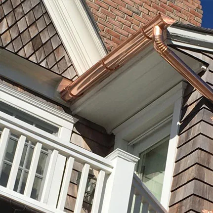 copper gutter installation Amityville ny